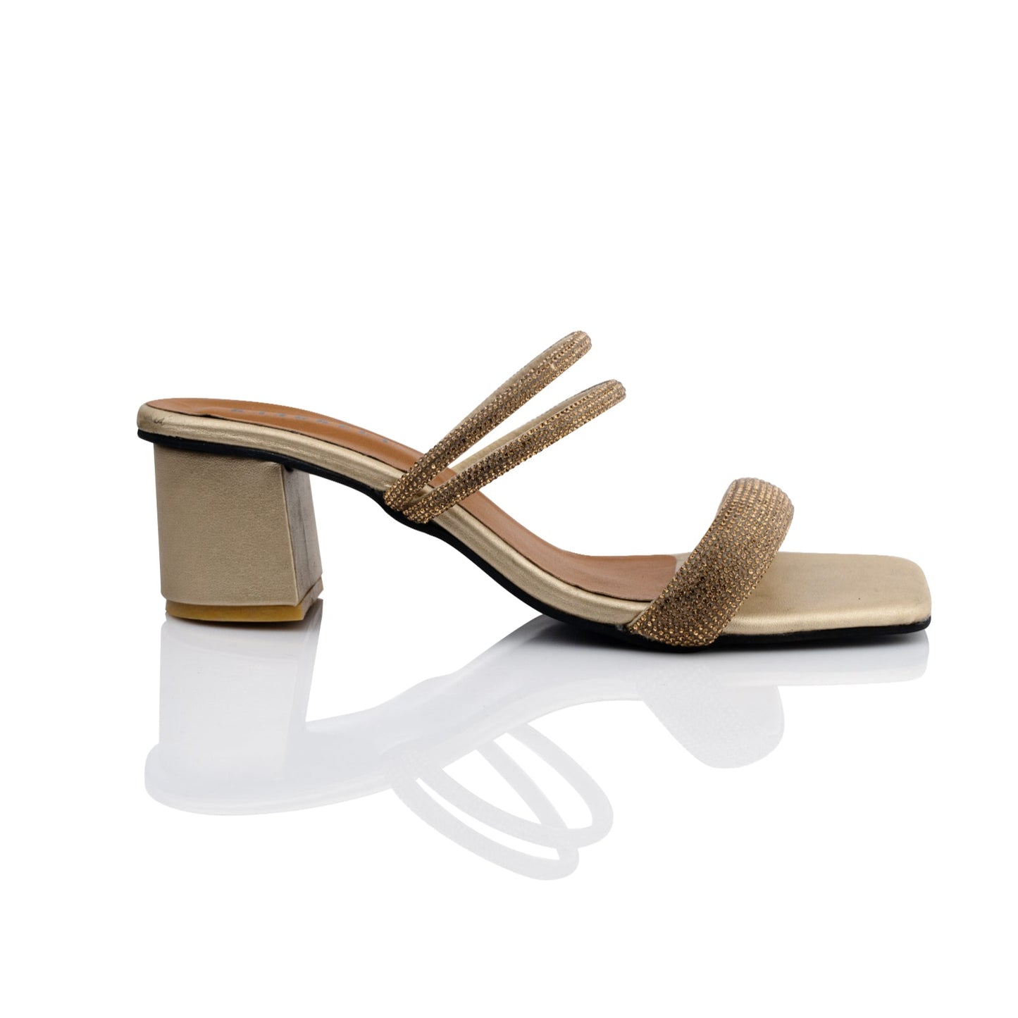 Ayla Gold Block Heels